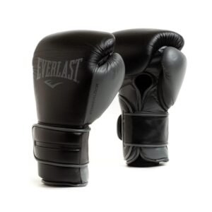gants de boxe everlast cuir powerlocl hookloop noir