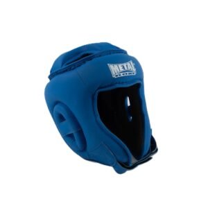 casque de boxe metal boxe bleu