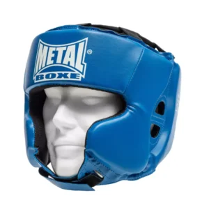 casque de boxe metal boxe adultes pommettes bleu