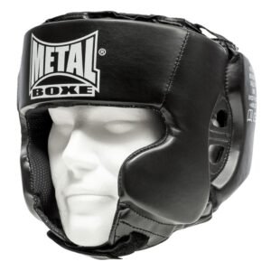 casque de boxe metal boxe adultes pommettes noir