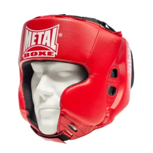 casque de boxe metal boxe adultes pommettes rouge