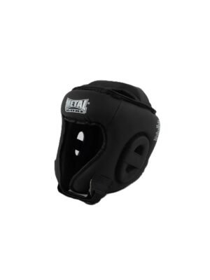 casque de boxe metal boxe noir profil