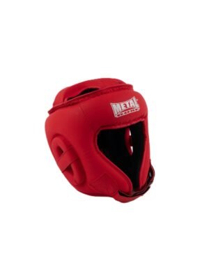 casque de boxe métal boxe rouge