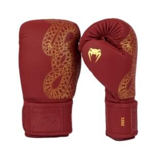gants de boxe venum serpenti bordeaux profil