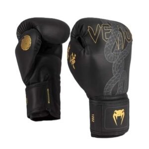 gants de boxe venum serpenti noir doré