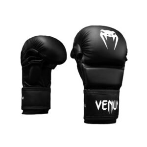 gants mma venum contender 1.5 noir-blanc vue face