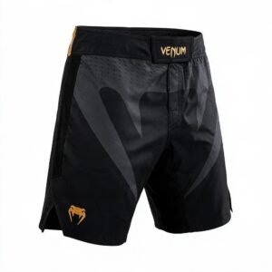 short mma venum attack black gold vue logo