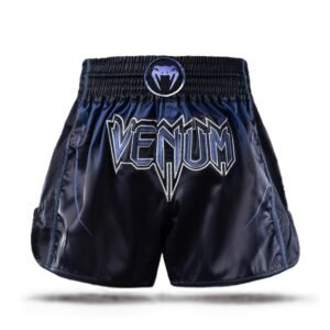 short muay thai venum g core navy white vue face